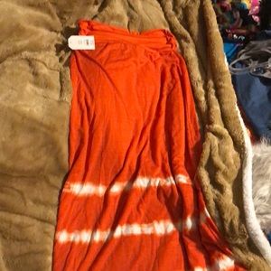 orange hippie skirt